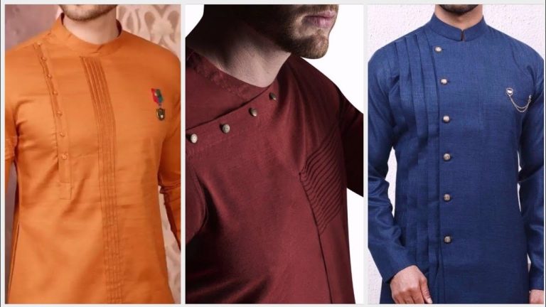Fashionable Kurta Shirts And Stylish Tich Button Designs For Men!